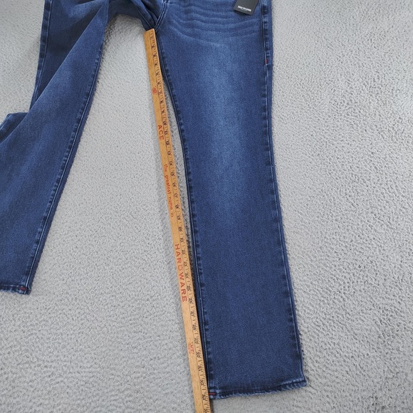 True Religion Ricky Relax Straight Jeans Mens 32x34 Blue Flap Pocket Stretch NWT - Picture 16 of 16